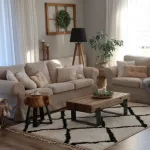 Covor BERBER CROSS alb franjuri shaggy 180x270 cm