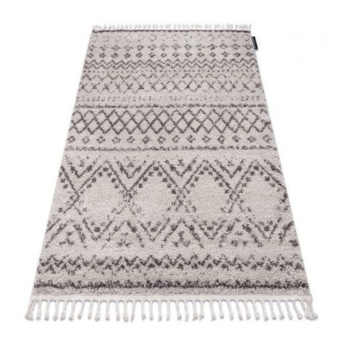 covor BERBER RABAT G0526 bej / maro covor shaggy cu franjuri  240x330 cm