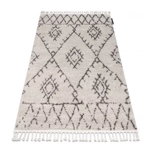 Covor BERBER FEZ G0535 bej / maro franjuri shaggy 240x330 cm