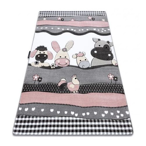 Covor PETIT FARM roz 120x170 cm