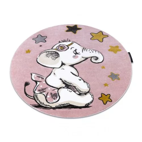 Covor PETIT ELEPHANT  Cerc, roz 140 cm
