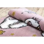 Covor PETIT ELEPHANT  Cerc, roz 140 cm