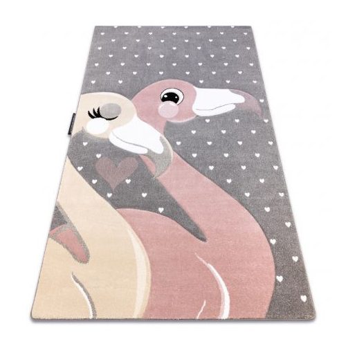 Covor PETIT FLAMINGOS gri 120x170 cm