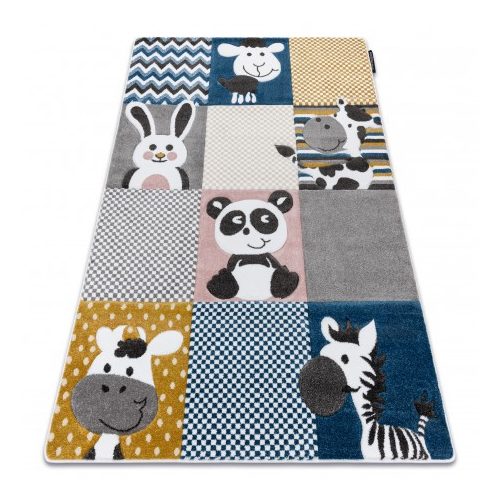 PETIT covor ZOO ÁLLATOK cremm / gri 80x150 cm