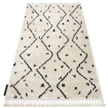 Covor TETUAN B751 zig-zag crem franjuri shaggy 180x270 cm