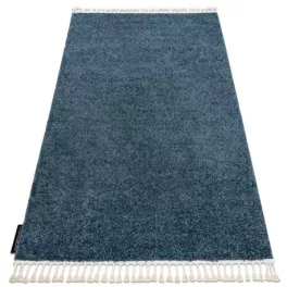 BERBER 9000 albastru covor shaggy cu franjuri 200x290 cm