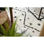 Covor TETUAN B751 zig-zag crem franjuri shaggy 200x290 cm