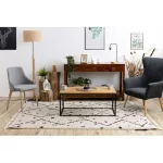 Covor TETUAN B751 zig-zag crem franjuri shaggy 200x290 cm