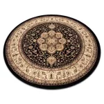 Covor Royal Cerc, adr 521 negru  150 cm