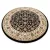 Covor Royal Cerc, adr 1745 negru  150 cm