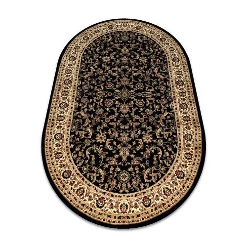 Covor oval Royal adr 1745 negru  150x250 cm