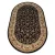 Covor oval Royal adr 1745 negru  150x250 cm