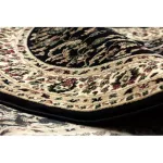 Covor oval Royal adr 1745 negru  150x250 cm