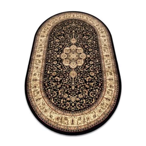 Covor oval Royal adr 521 negru  200x290 cm