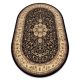 Covor oval Royal adr 521 negru  200x290 cm