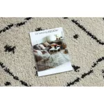 Covor TETUAN B751 zig-zag crem franjuri shaggy 120x170 cm