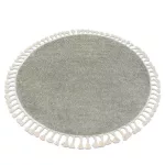 Covor BERBER 9000 Cerc, verde franjuri shaggy 160 cm