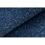 Covor BERBER 9000 Cerc, albastru închis franjuri shaggy 160 cm