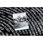 Covor MAROC G8499 negru / alb franjuri Berber shaggy 120x170 cm