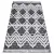 Covor MAROC P642 zig-zag gri / alb franjuri Berber shaggy 120x170 cm