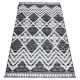 Covor MAROC P642 zig-zag gri / alb franjuri Berber shaggy 120x170 cm