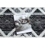 Covor MAROC P642 zig-zag gri / alb franjuri Berber shaggy 120x170 cm