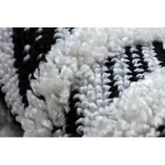 Covor MAROC P642 zig-zag gri / alb franjuri Berber shaggy 120x170 cm