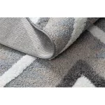 Covor MAROC P651 Diamant gri / alb franjuri Berber shaggy 120x170 cm