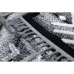 Covor MAROC P658 negru / gri franjuri Berber shaggy 120x170 cm
