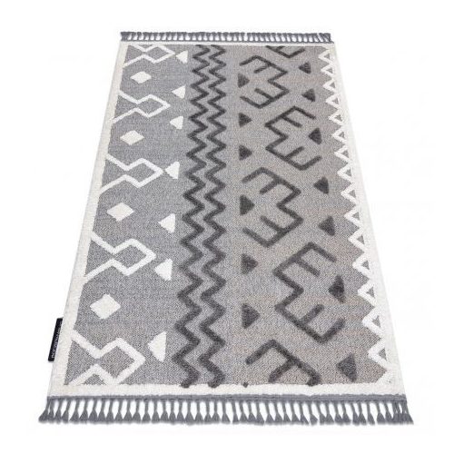 Covor MAROC P659 , gri franjuri Berber shaggy 120x170 cm