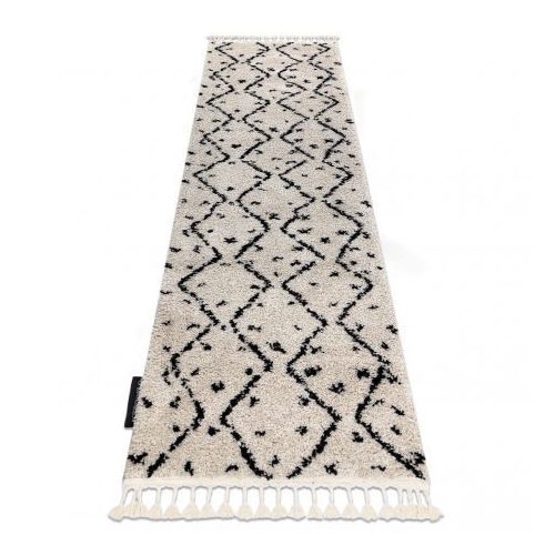 TETUAN B751 TRAVERSĂ pentru HOLURI,BUCĂTĂRII model zig-zag  crem  60x200 cm covor