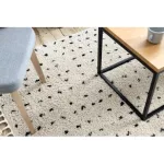 covor BERBER SYLA B752 pontok crem covor shaggy cu franjuri 240x330 cm