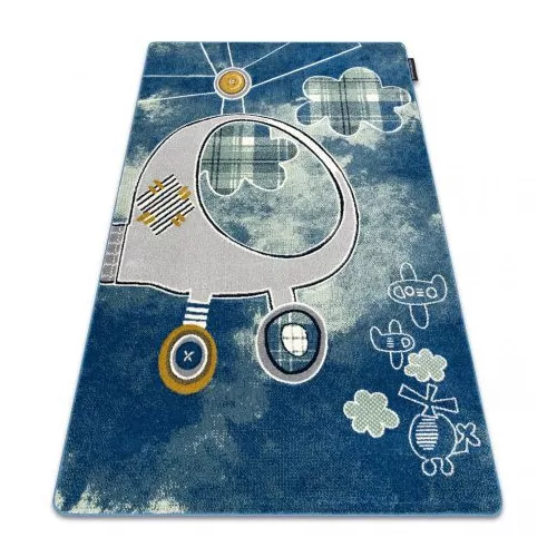 Covor PETIT HELICOPTER albastru 80x150 cm