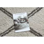 Covor BERBER ASILA Cerc, bej / maro franjuri shaggy 120 cm