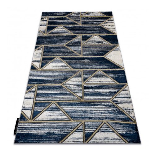 Modern DE LUXE 462 Figuri geometrice,albastru închis / auriu 160x220 cm covor
