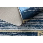 Modern DE LUXE 462 Figuri geometrice,albastru închis / auriu 180x270 cm covor