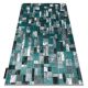 Modern DE LUXE 6768 Figuri geometrice,verde / antracit 120x170 cm covor