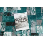 Modern DE LUXE 6768 Figuri geometrice,verde / antracit 180x270 cm covor
