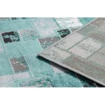 Modern DE LUXE 6768 Figuri geometrice,verde / antracit 180x270 cm covor
