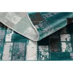 Modern DE LUXE 6768 Figuri geometrice,verde / antracit 180x270 cm covor