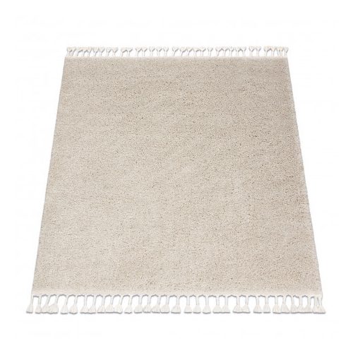 Covor  BERBER 9000 square crem shaggy cu franjuri 120x120 cm