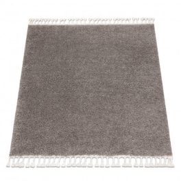   Covor  BERBER 9000 square maro  shaggy cu franjuri 120x120 cm