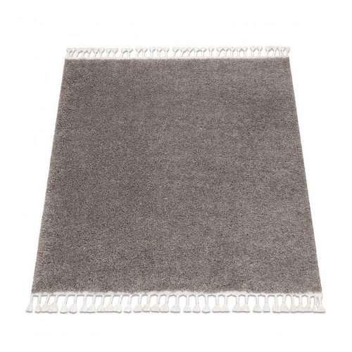 Covor  BERBER 9000 square maro  shaggy cu franjuri 120x120 cm