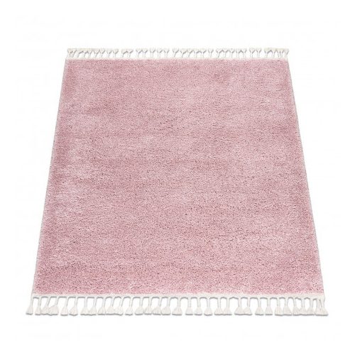 Covor  BERBER 9000 square roz shaggy cu franjuri 120x120 cm
