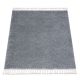 Covor  BERBER 9000 square gri shaggy cu franjuri 160x160 cm