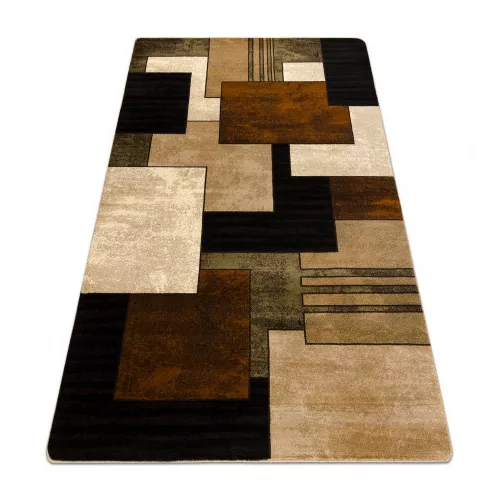  Kab. Covor Royal 5367 Geometric 3D - negru / maro 100x200 cm