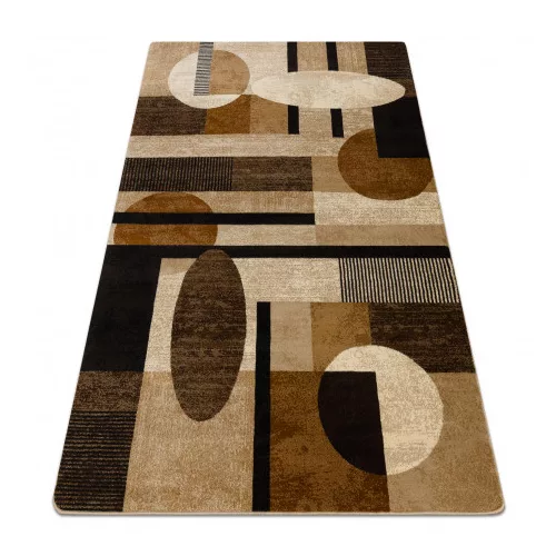  Covor regal 5376 Geometric, cercuri - bej / crem 100x200 cm