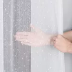  TRD. Perdea gata confecționată Lux alb model Noppe 500x280cm