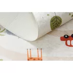 BAMBINO 1165 covor lavabil pentru copii, antiderapant  cu animale- bej 140x190 cm