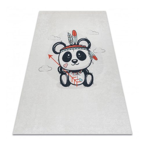 BAMBINO 1129 covor lavabil, panda covor copii, antiderapant, - crem 80x150 cm